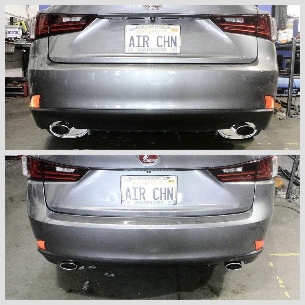 Megan Axle Back Exhaust System Dual Rolled Tips For 14+ Lexus IS-Series L4 V6