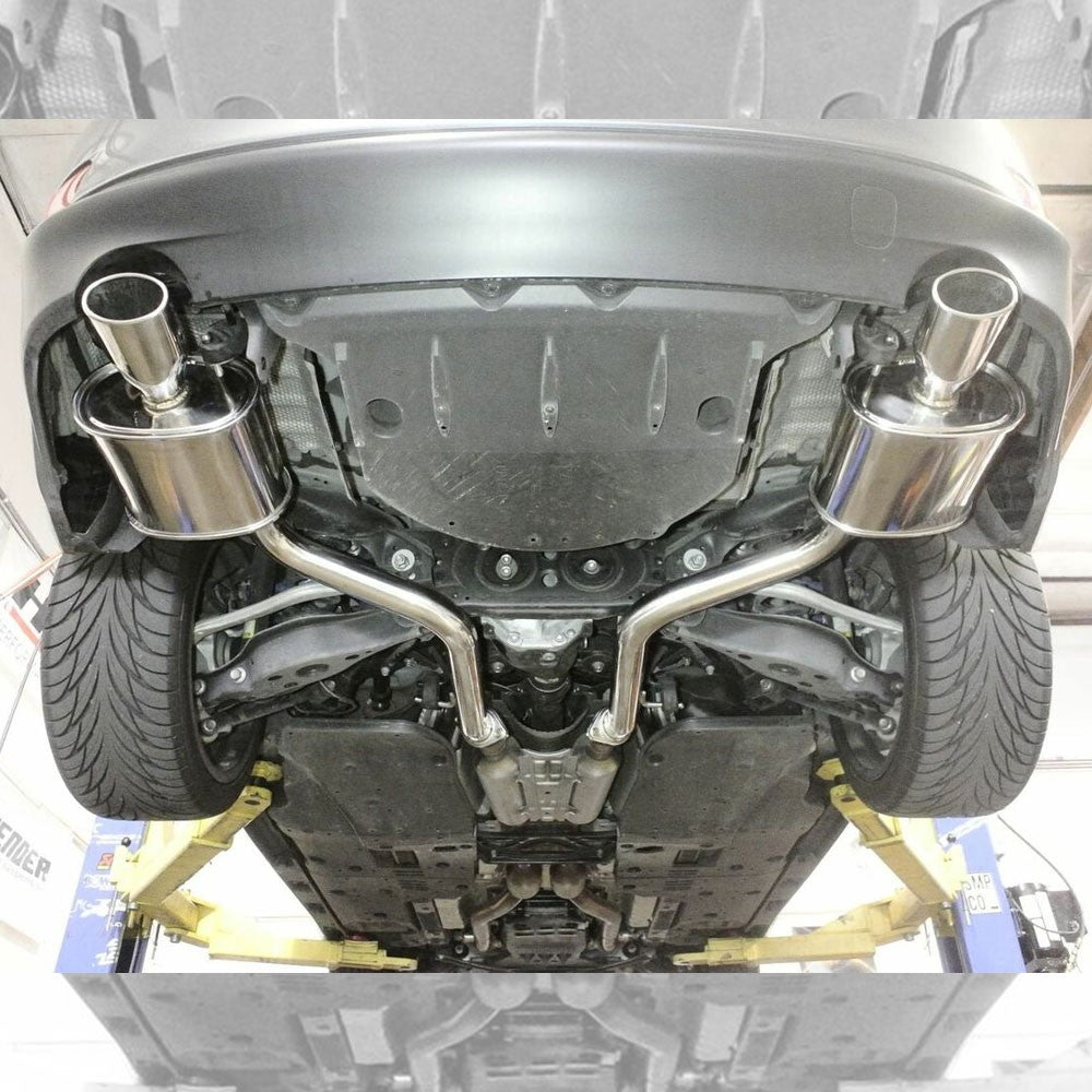 Megan Axle Back Exhaust System Dual Rolled Tips For 14+ Lexus IS-Series L4 V6