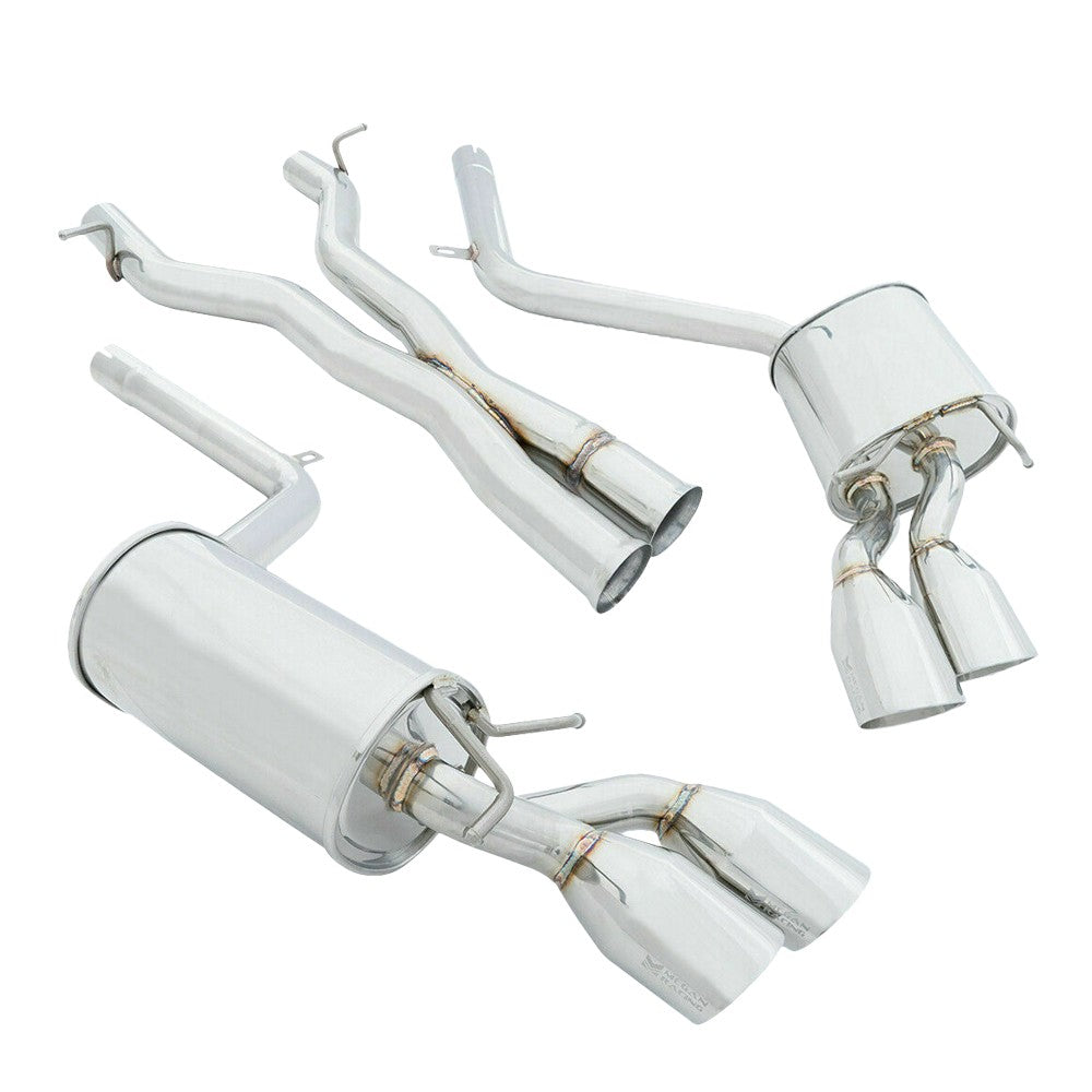 Megan 2.5" Pipe 3.5"x4.5" Quad Tip Axleback Exhaust 12-15 Benz C63AMG MR-ABE-MBW204C63