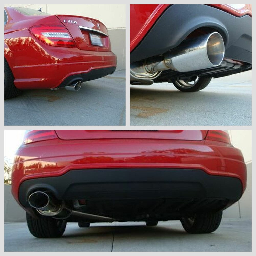 Megan Stailness ABE Exhaust System 4.5" Tips For 12-14 Mercedes-Benz C250 Sedan