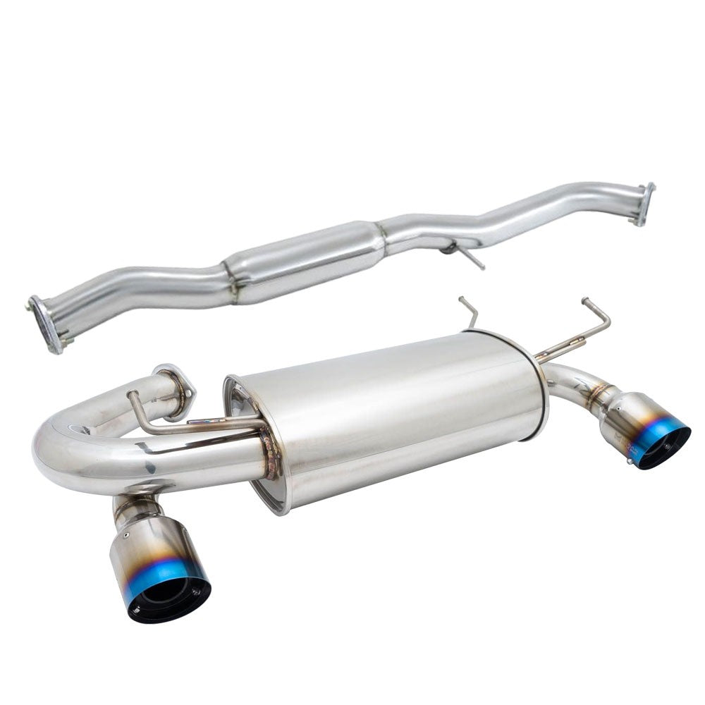 Megan RS Series CBS Exhaust System [Dual Exit Blue Titanium Tips] For 03-09 350Z