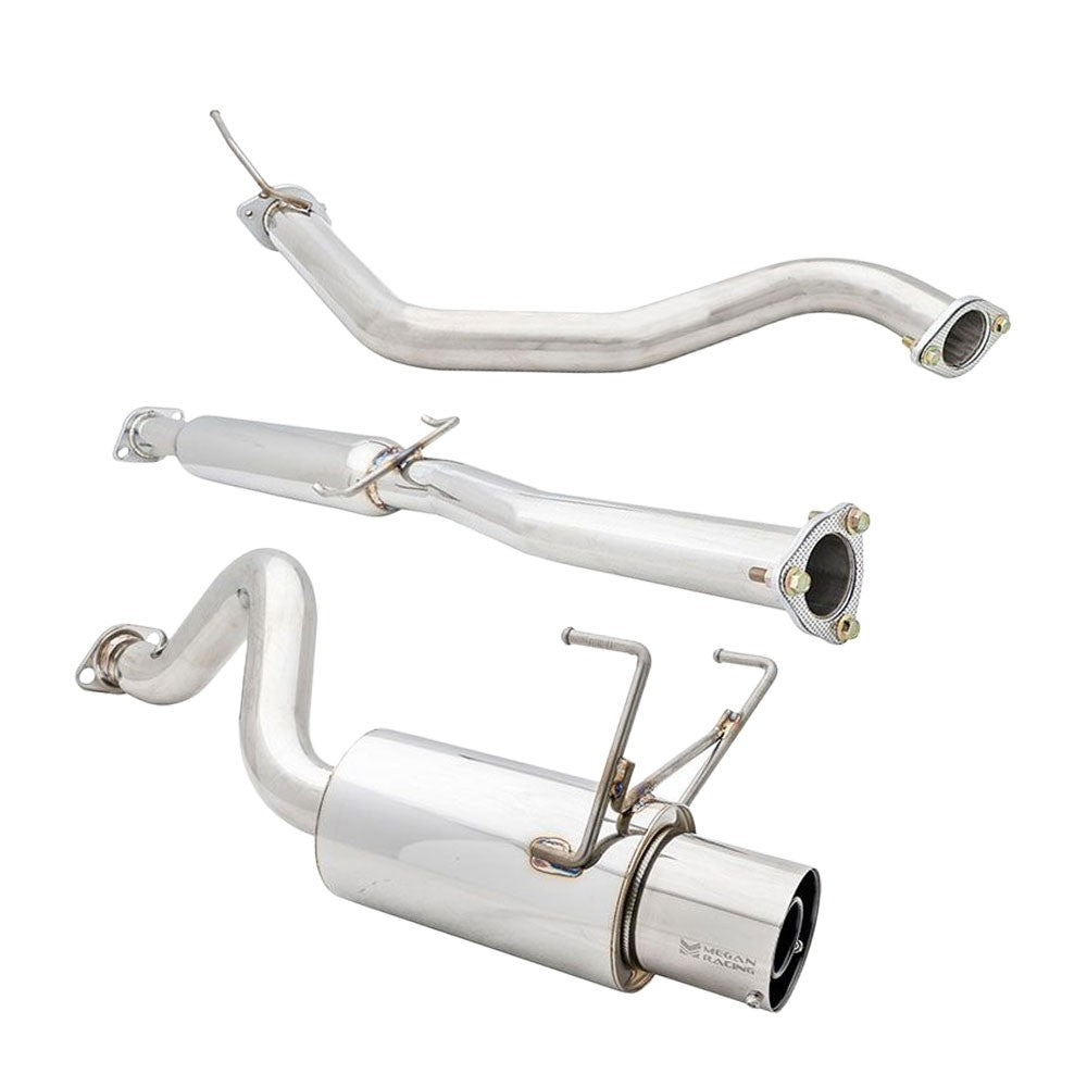 Megan Racing Drift Spec Catback Exhaust Polish Tip For 92-95 Honda Civic 3DR HB