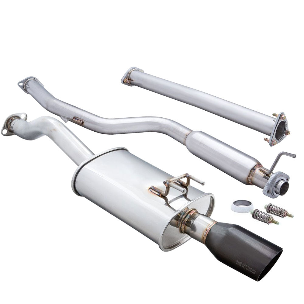 Megan Racing OE-RS Catback Exhaust Black Chrome Tip For 12-15 Civic Si Sedan