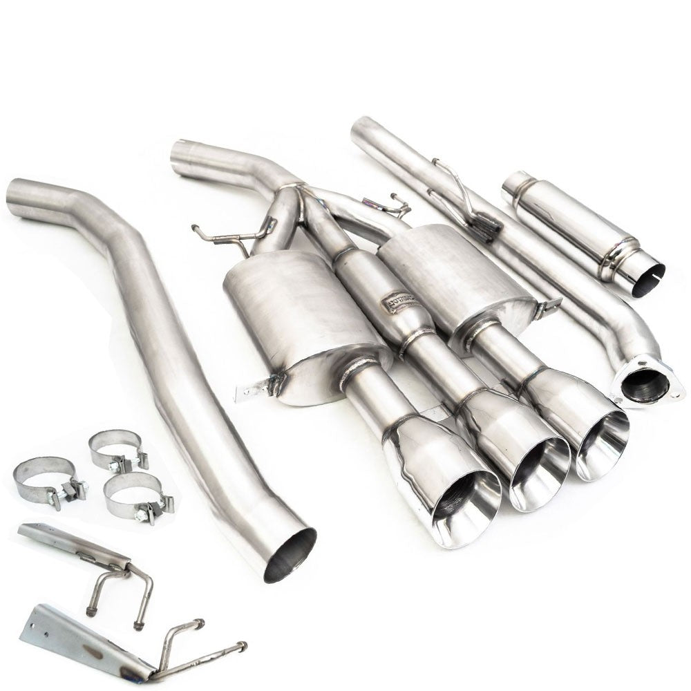 Megan Racing Stainless Rear Catback System For 17-21 Civic Type-R 10th Gen FK8