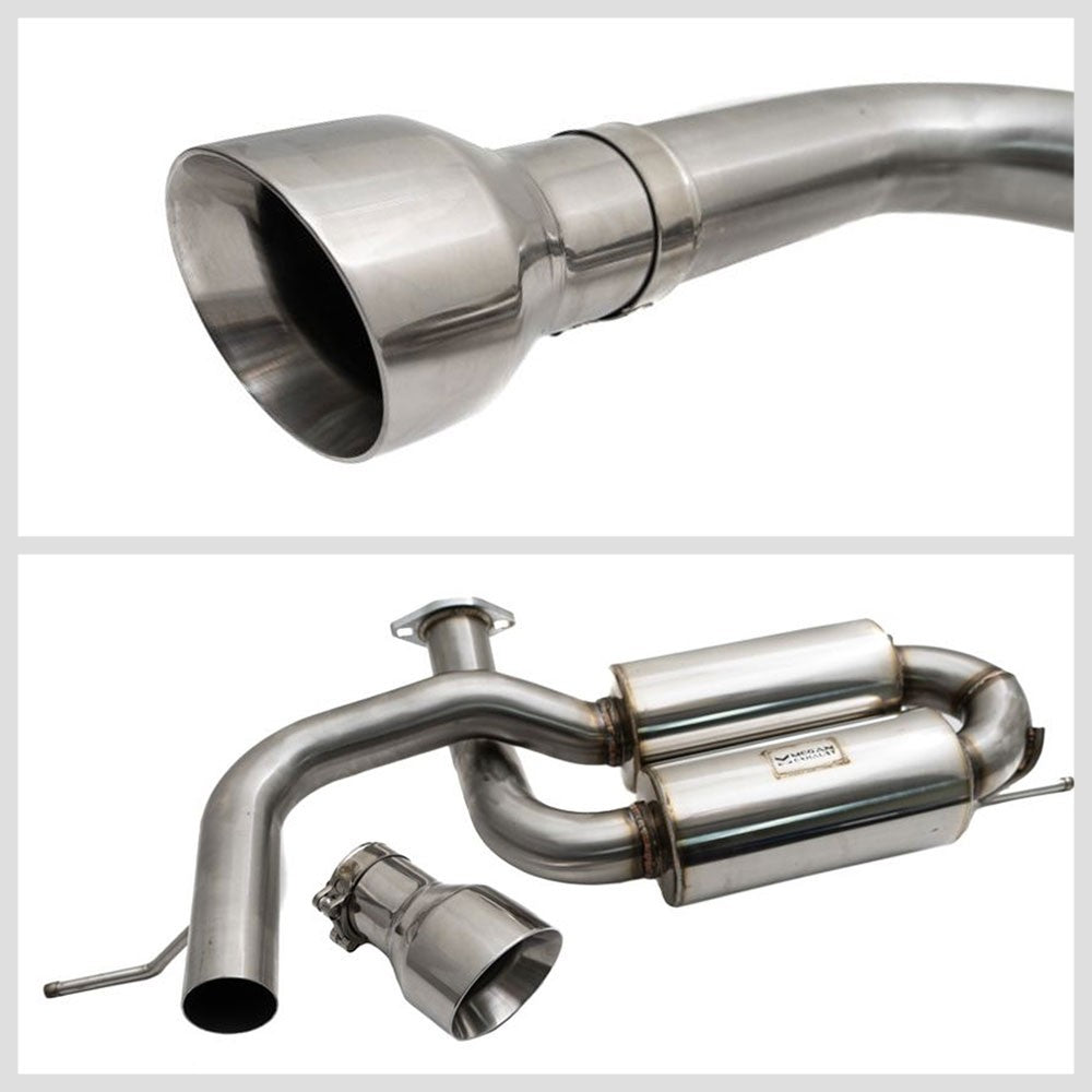 Megan Racing Catback Exhaust Kit+Mufler Burnt Tip For 15-20 Mazda MX-5 Miata ND