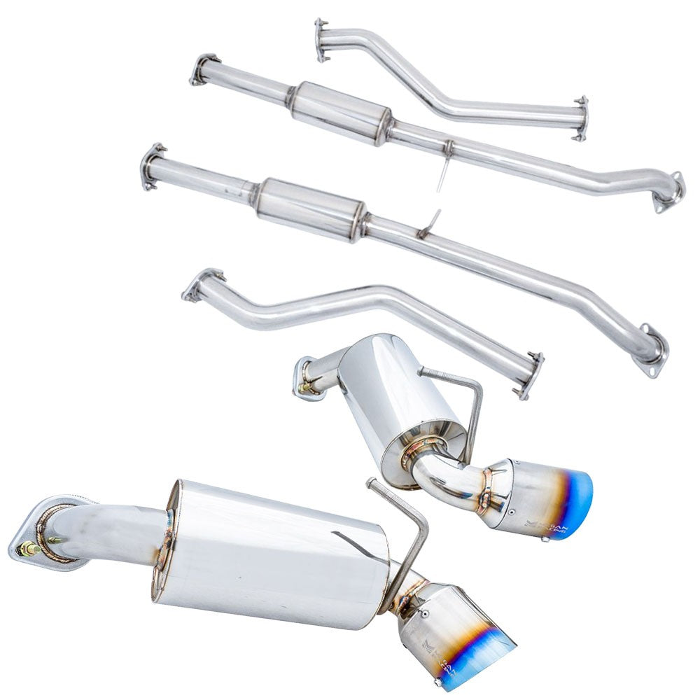 Megan Drift Spec Catback Exhaust Kit 4" Burnt Tip+Midpipe For 09-17 370Z/G37 2Dr