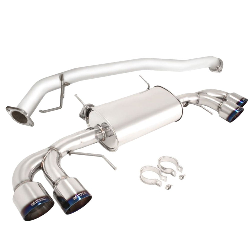 Megan OE-RS Catback Exhaust Kit Burnt Rolled Tip+Midpipe For 09-20 GT-R R35