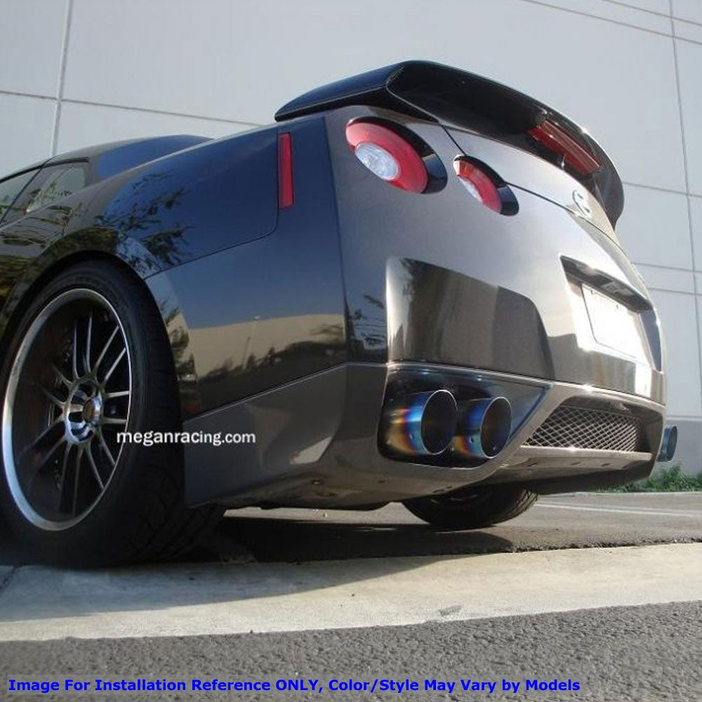 Megan OE-RS Catback Exhaust Kit Burnt Rolled Tip+Midpipe For 09-20 GT-R R35