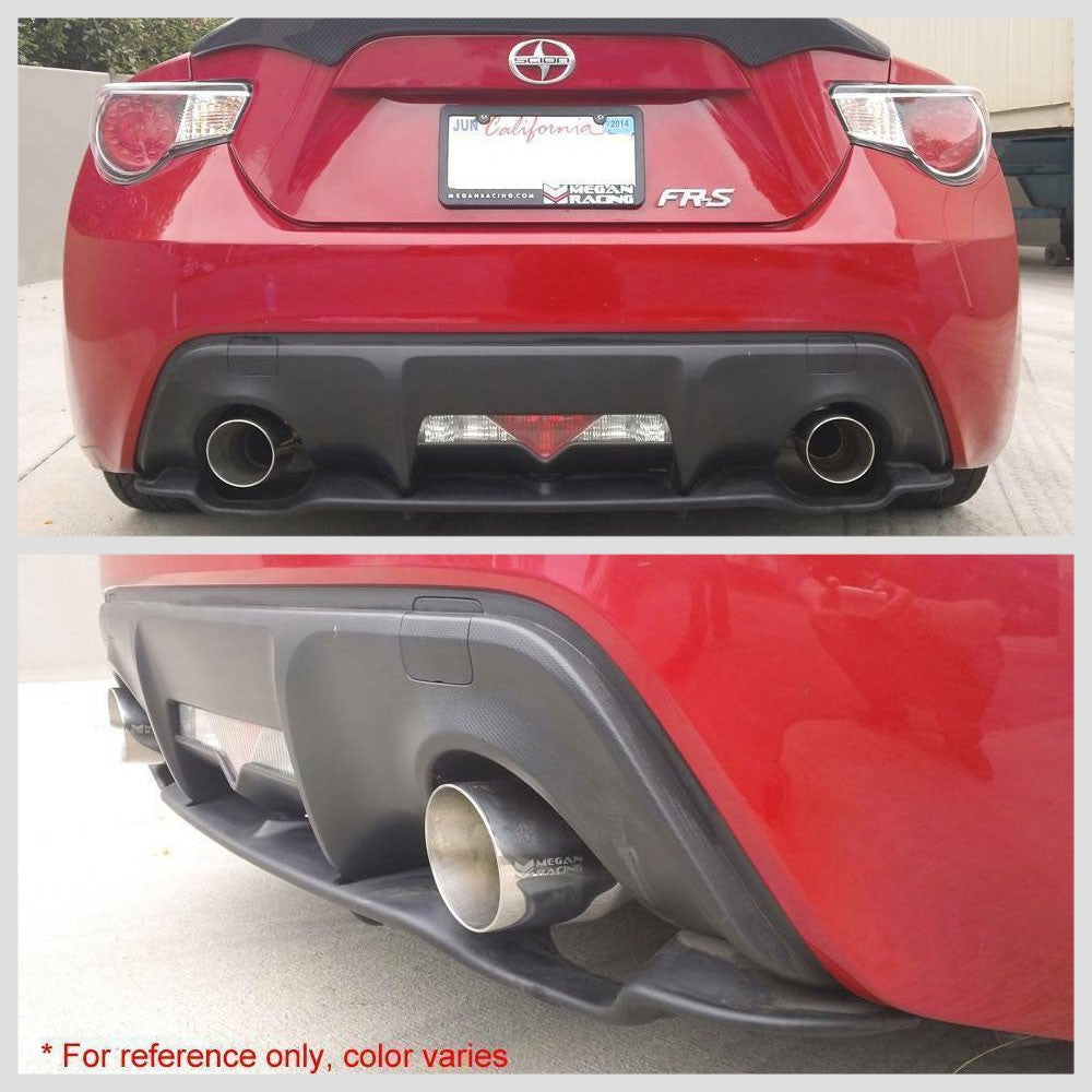 Megan RS Black CBS Exhaust System 4.0" Rolled Tips For 13-20 FR-S/BRZ/86