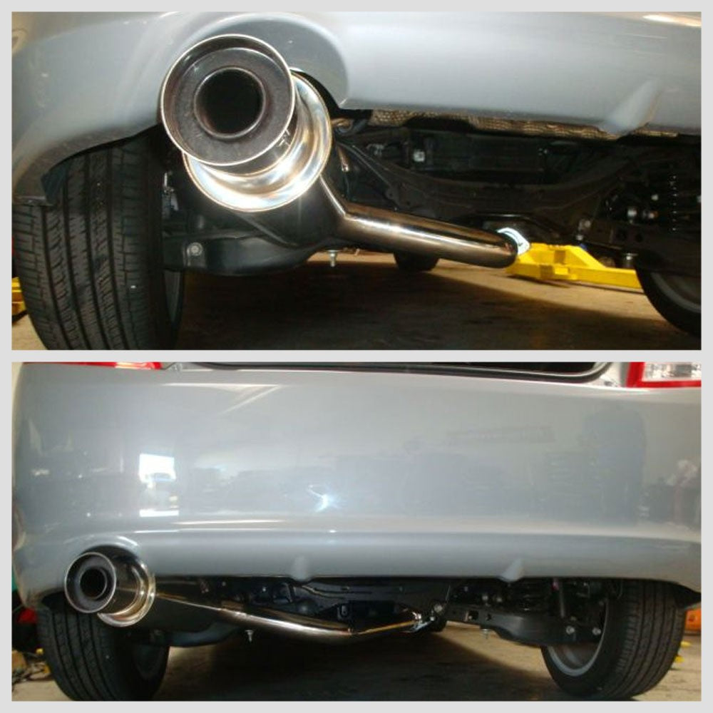 Megan Racing Drift Spec Catback Exhaust Muffler Polish Tip For 11-16 Scion tC