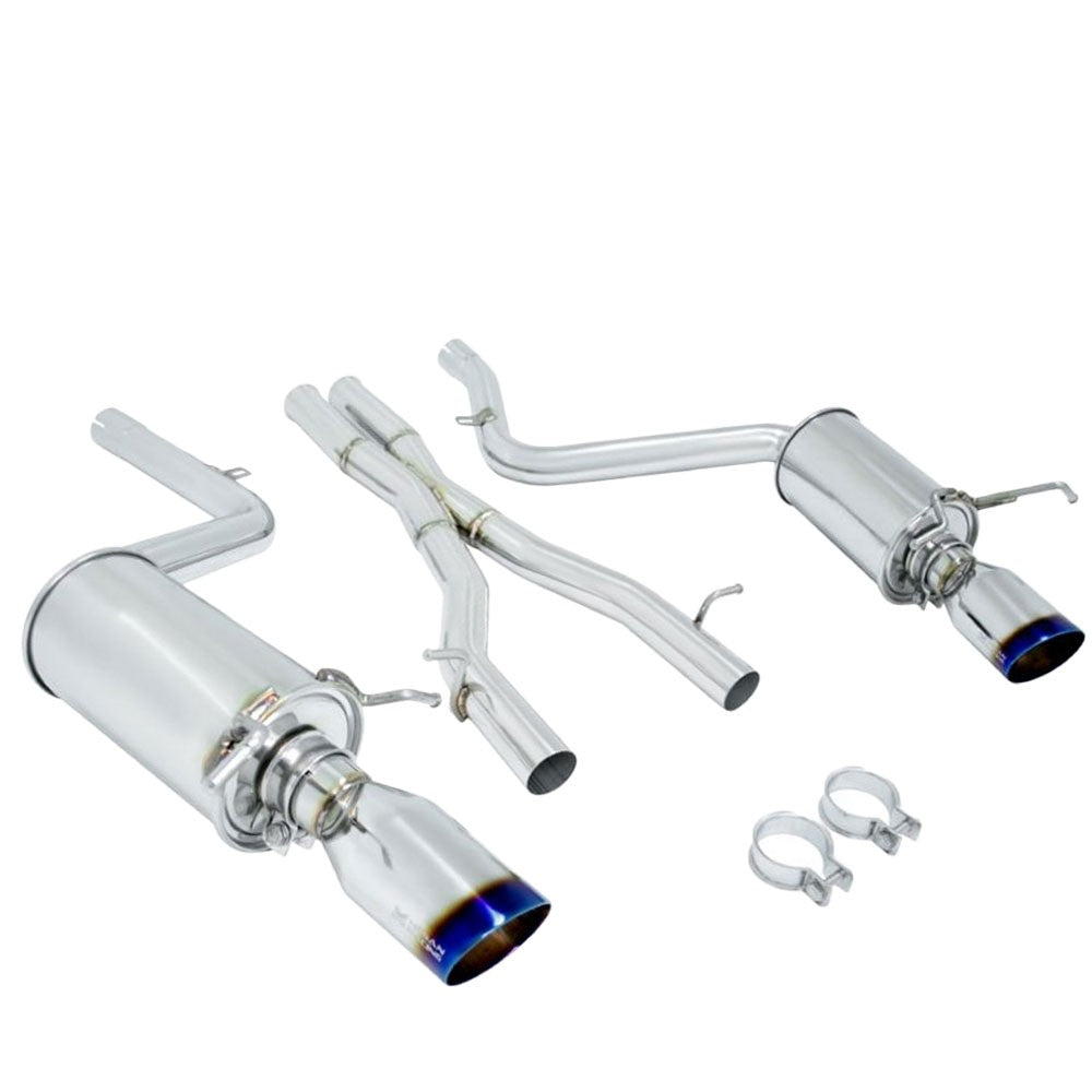 Megan OE-RS Catback Exhaust Kit 4&quot; Rolled Tip+Midpipe For 08-14 C300/C350 4DR