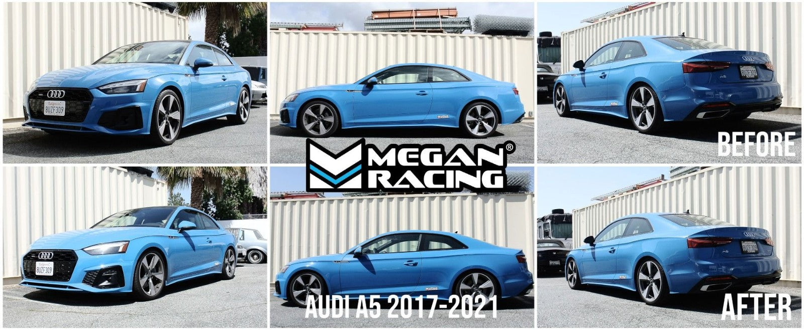 Megan Racing EU Series Coilover Springs System For 17+ Audi A4/A5 53mm Bracket