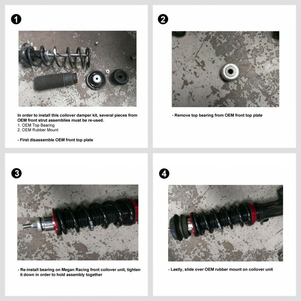 Megan Blue EZ Series Coilover Spring Lowering Kit For 13-19 Nissan Versa 4Dr N17