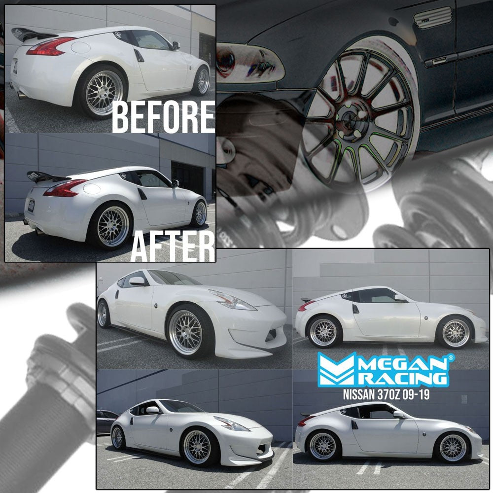 Megan Racing Track Silver Coilover Damper Springs Kit For 09-21 Nissan 370Z Z34
