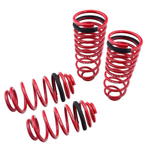 Megan Racing 4PC Euro Version Red Lowering Springs Kit For 96-01 A4 B5 Typ 8D FWD