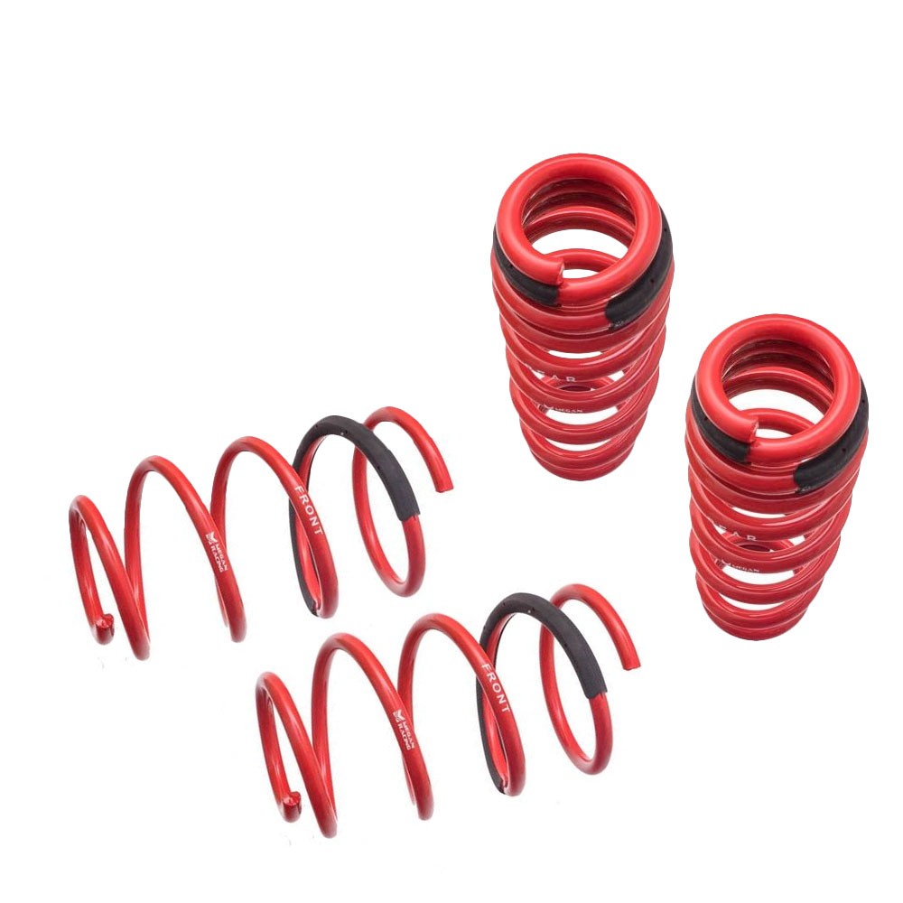 Megan Racing Front Rear Steel Red Euro-Version Lowering Springs Kit For BMW 3-Series X-Drive E90 E92