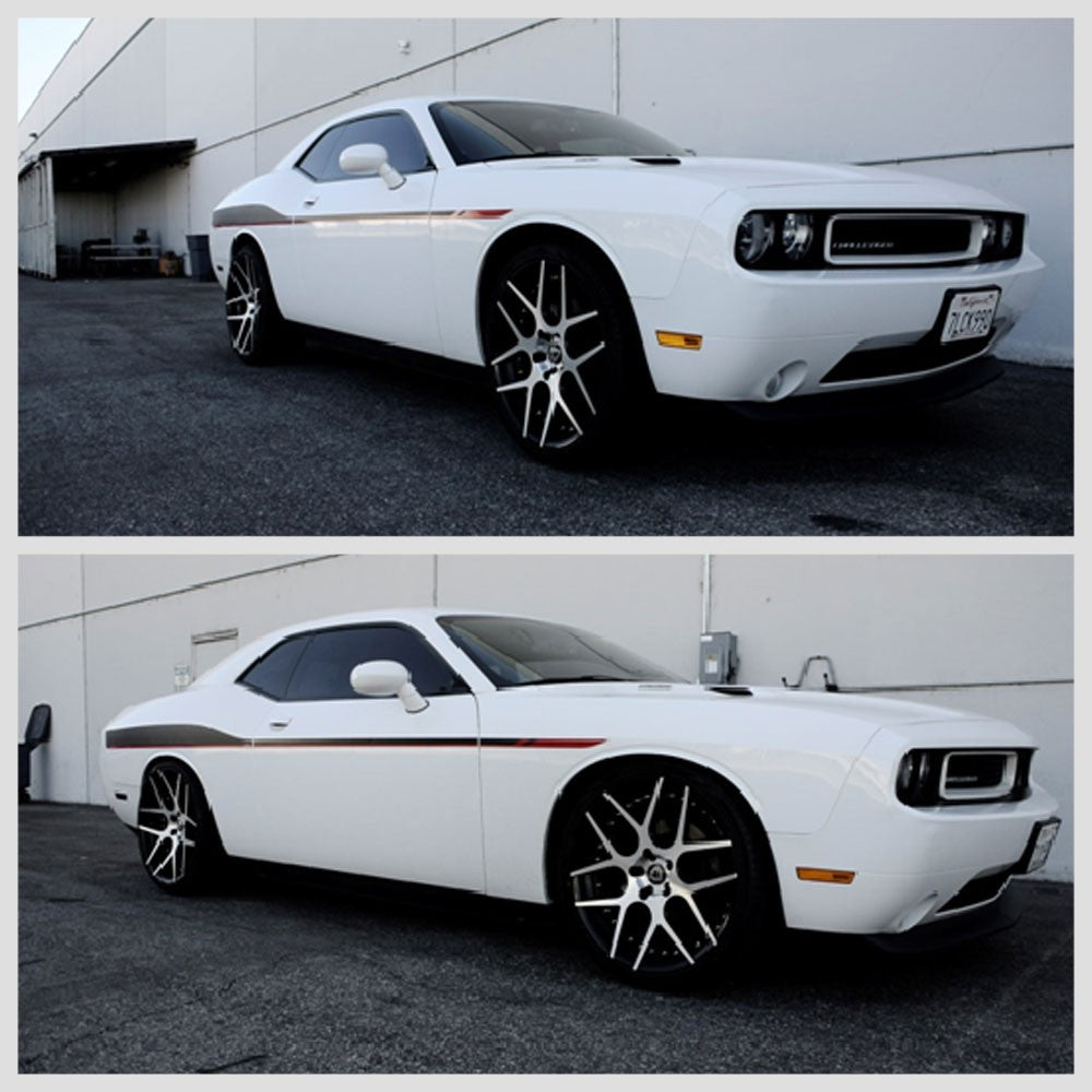 Megan Racing Front Rear Steel Orange Domestic Lowering Springs Kit For 11-16 Dodge Challenger V6