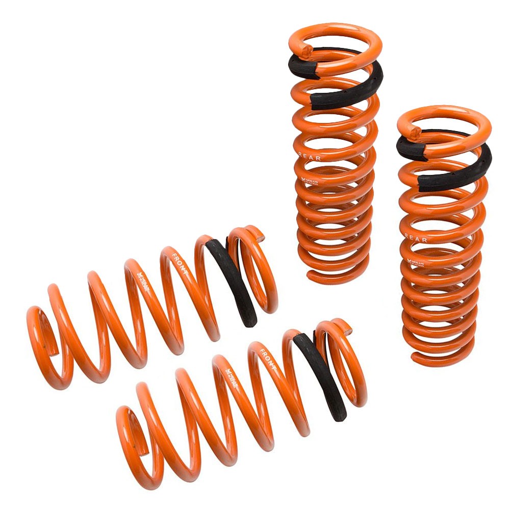 Megan Racing Front Rear Steel Orange Domestic Lowering Springs Kit For 06-10 Dodge Charger Magnum