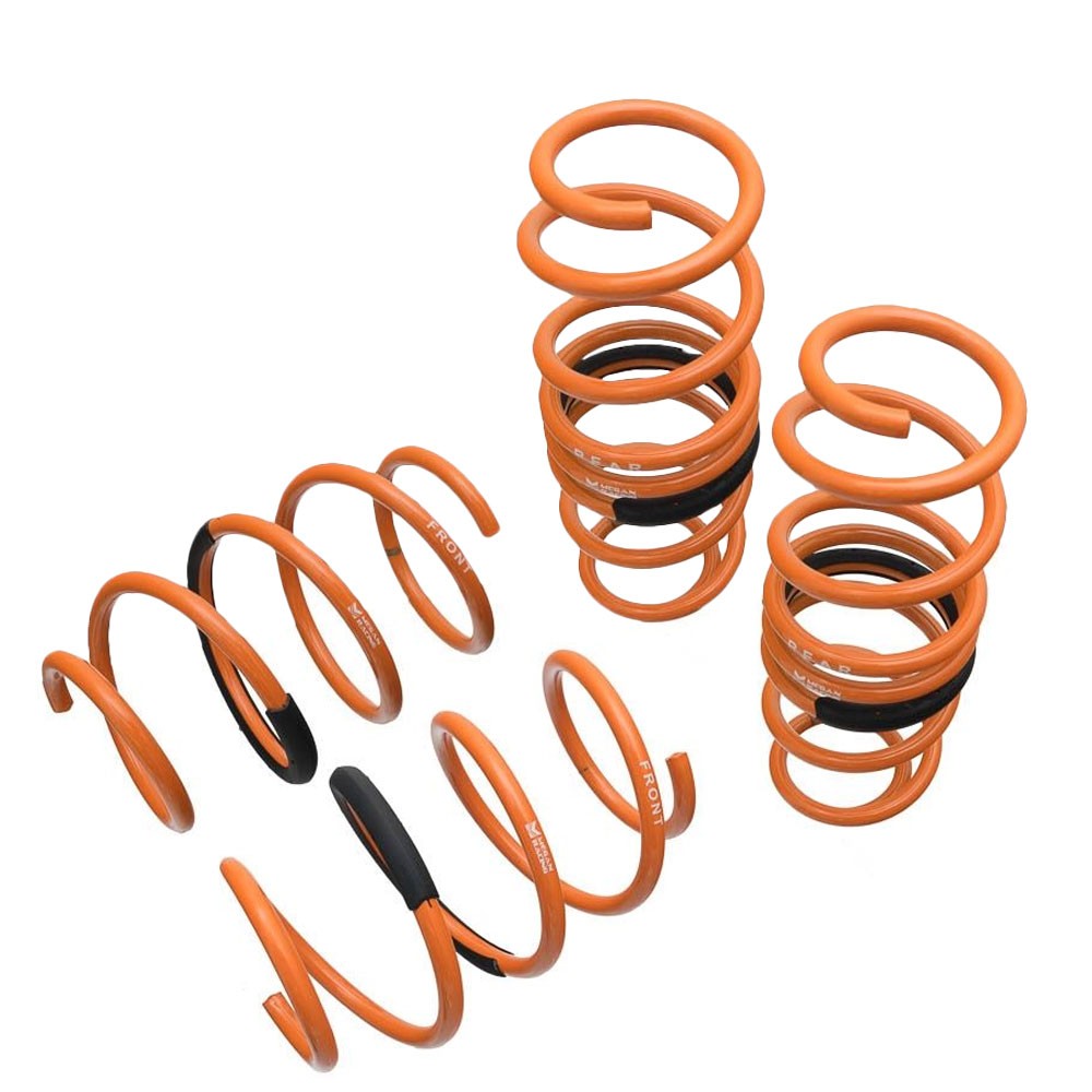 Megan Racing Front Rear Steel Orange Import-Version Lowering Springs Kit For 16-21 Honda Civic