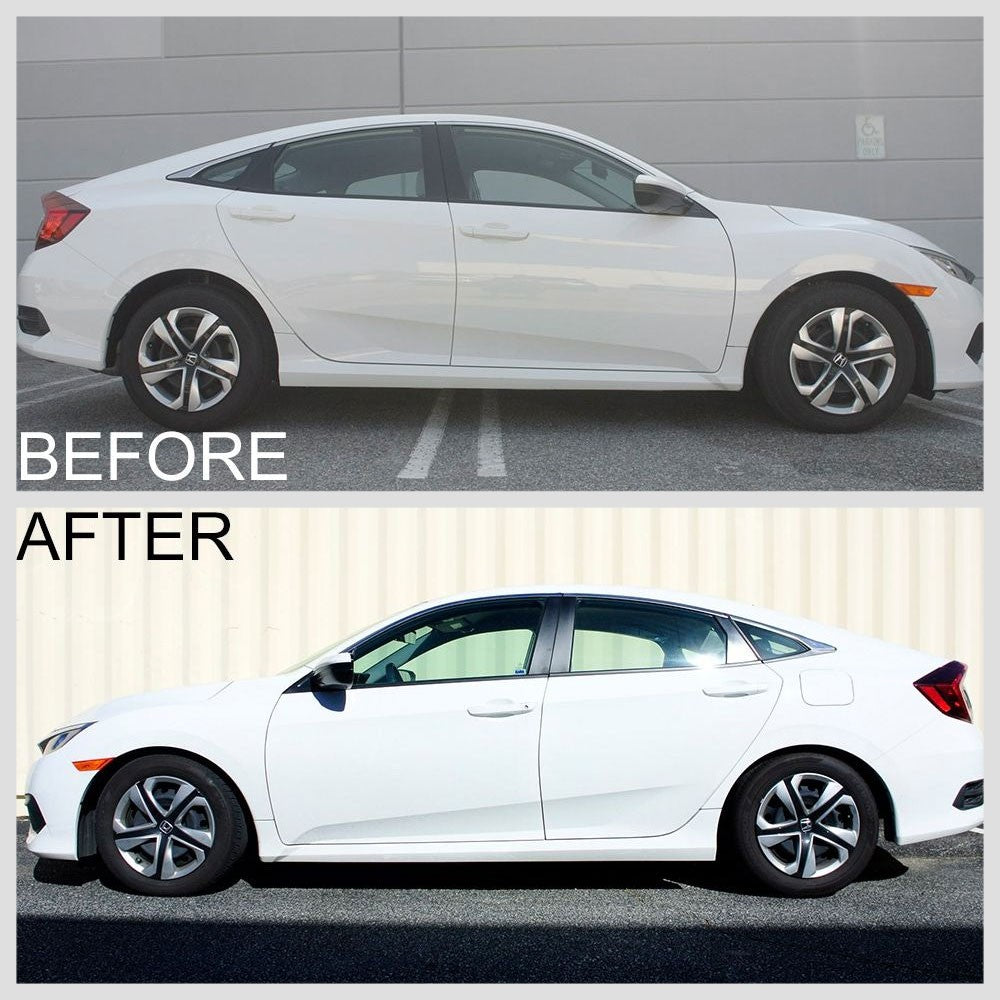 Megan Racing Front Rear Steel Orange Import-Version Lowering Springs Kit For 16-21 Honda Civic