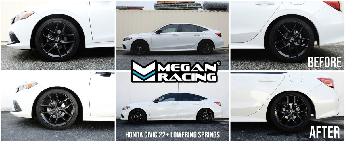 Megan Orange Street-Version Lowering Springs Kit For 22+ Honda Civic FE/FL Gen
