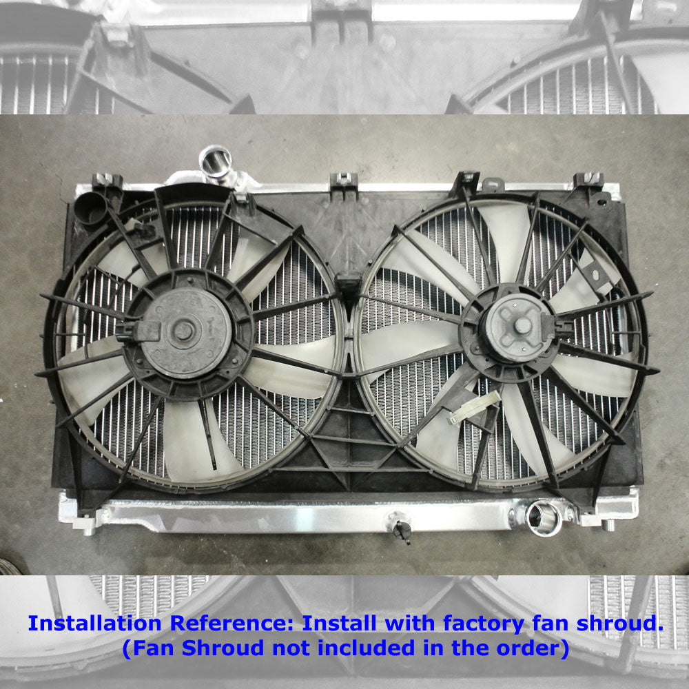 Megan Racing Aluminum Radiator – 02-06 Nissan Sentra SE-R Spec-V, Manual Transmission