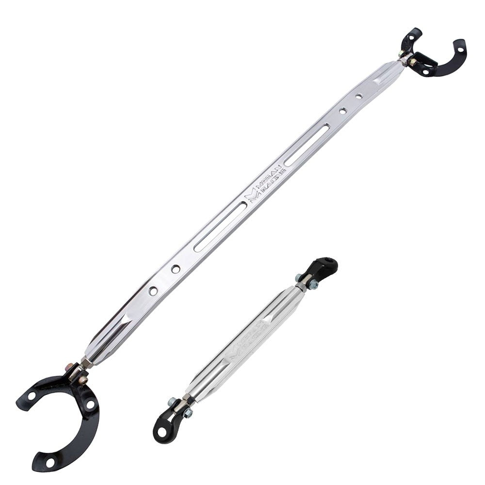 Megan Polish Front Upper/Rear Lower Strut Bar Brace 01-05 Honda Civic MR-SB-HC01FU-P+RL-P