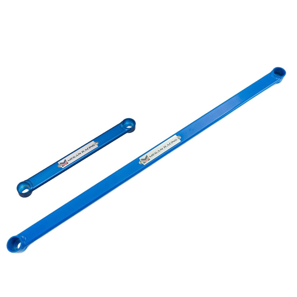 Megan Racing Front & Rear Lower Blue Race Spec Strut Bar For 06-11 Honda Civic