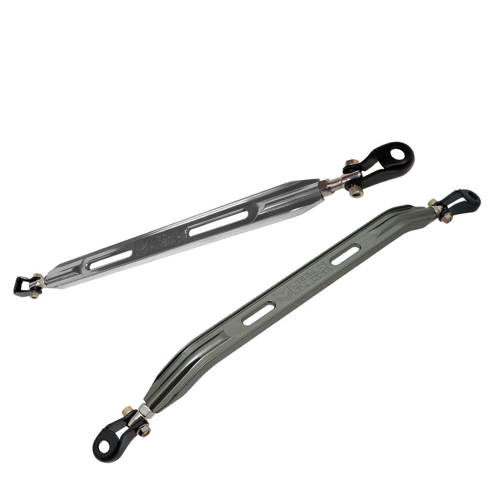 Megan Gunmetal Front Lower/Rear Lower Strut Bar 90-01 Integra Civic MR-SB-HC88FL-G+RL-G