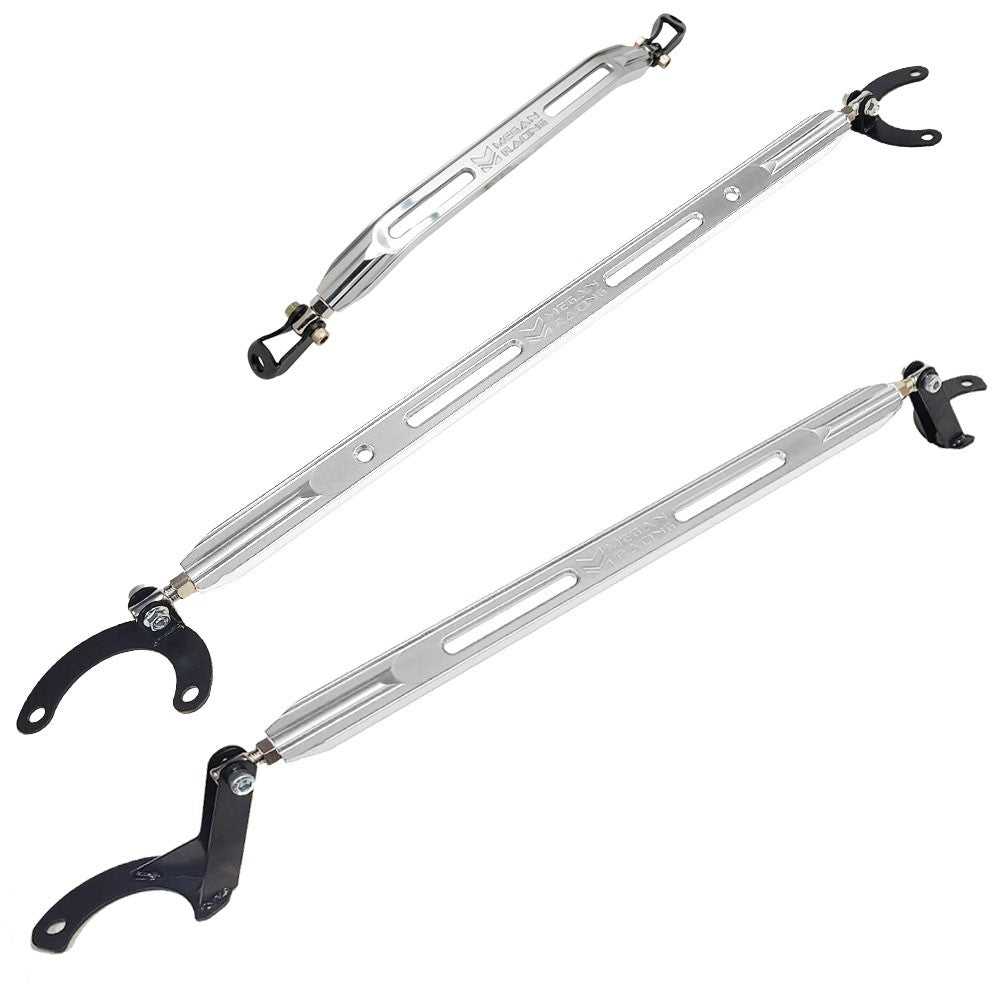 Megan Front &amp; Rear Upper+Rear Lower Strut Tower Bar 92-96 Prelude MR-SB-HP9201FU+RU+RL-P