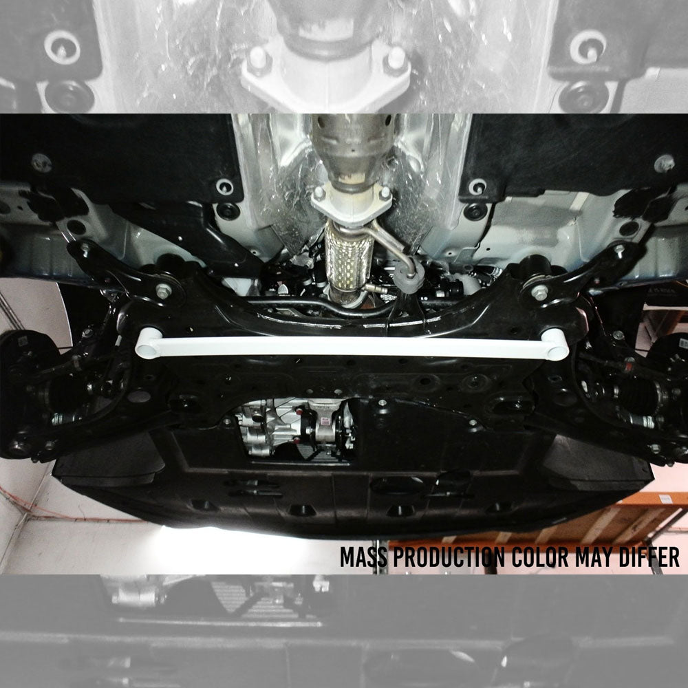 Megan Race Spec Blue Front Lower Strut Bar Brace For 17-20 Hyundai Elantra Sport w/Multi-Link (AD 6th Gen)