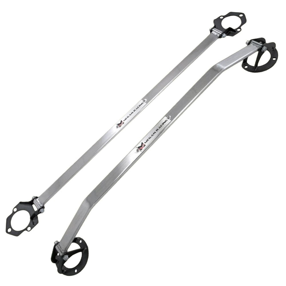 Megan Racing Front &amp; Rear Upper Aluminum Race Spec Strut Bar For 00-05 IS300