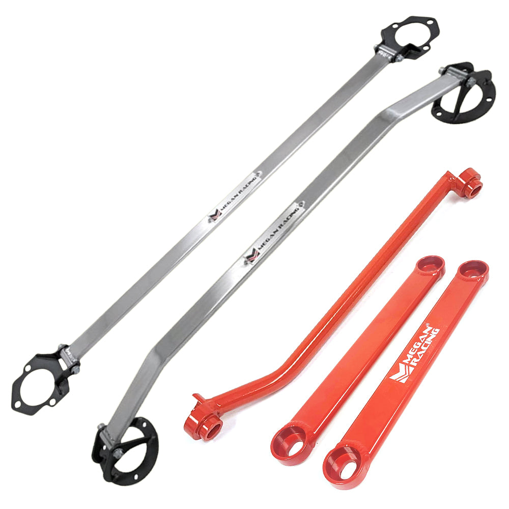 Megan Front Upper+Rear Upper+Rear Lower Strut Bar Brace For 01-05 Lexus IS300