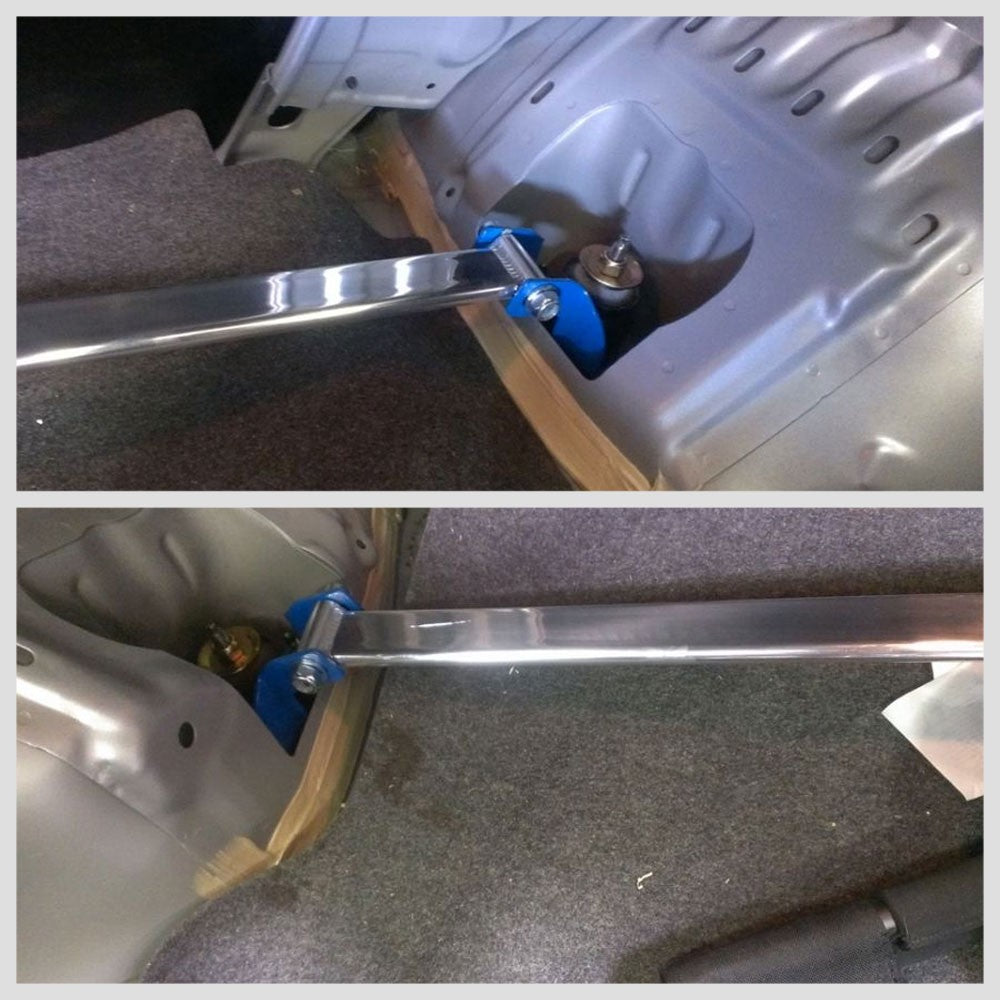 Megan Aluminum Front Upper/Rear Upper Strut Tower Brace Bar For 02-06 Lancer