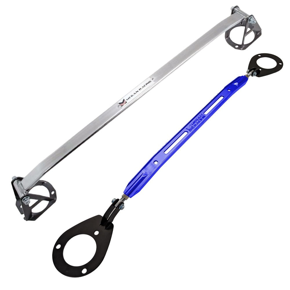 Megan Front&Rear Upper Strut Tower Brace Bar 95-98 Nissan 240SX S14 MR-SB-NS13FU-B+14RU-1P