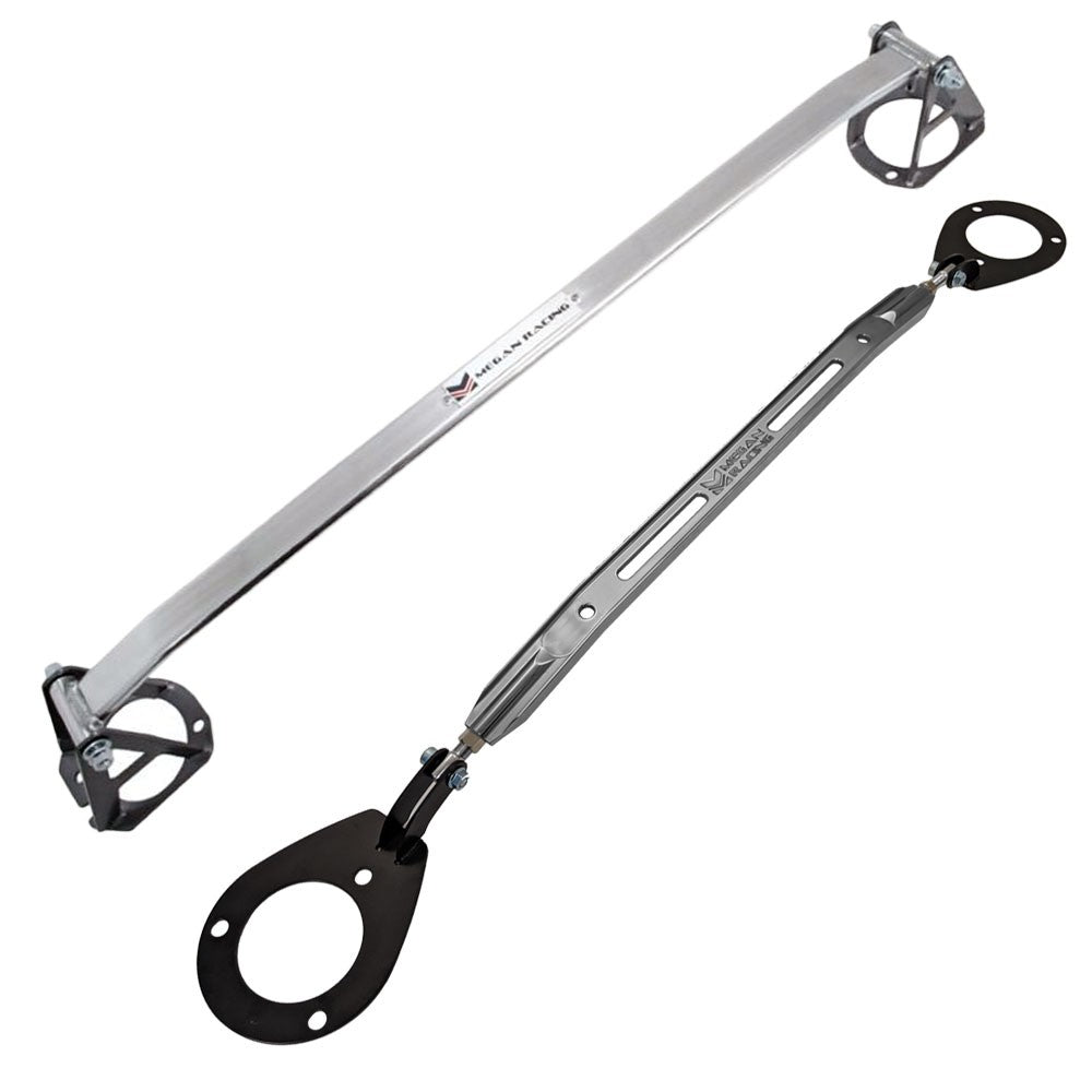 Megan Front&Rear Upper Strut Tower Brace Bar 95-98 240SX S14 MR-SB-NS13FU-G+14RU-1P
