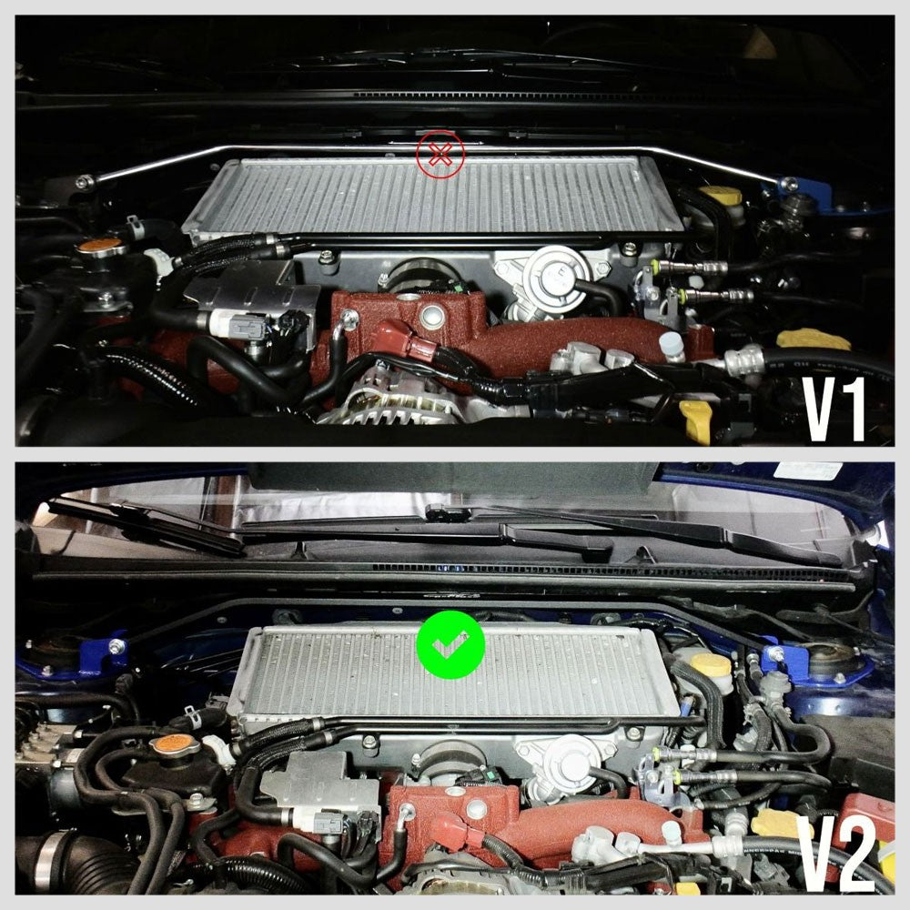 Megan Polish Front Upper V2 Strut Tower Brace Bar For 15-21 Subaru WRX / WRX STI (VA)