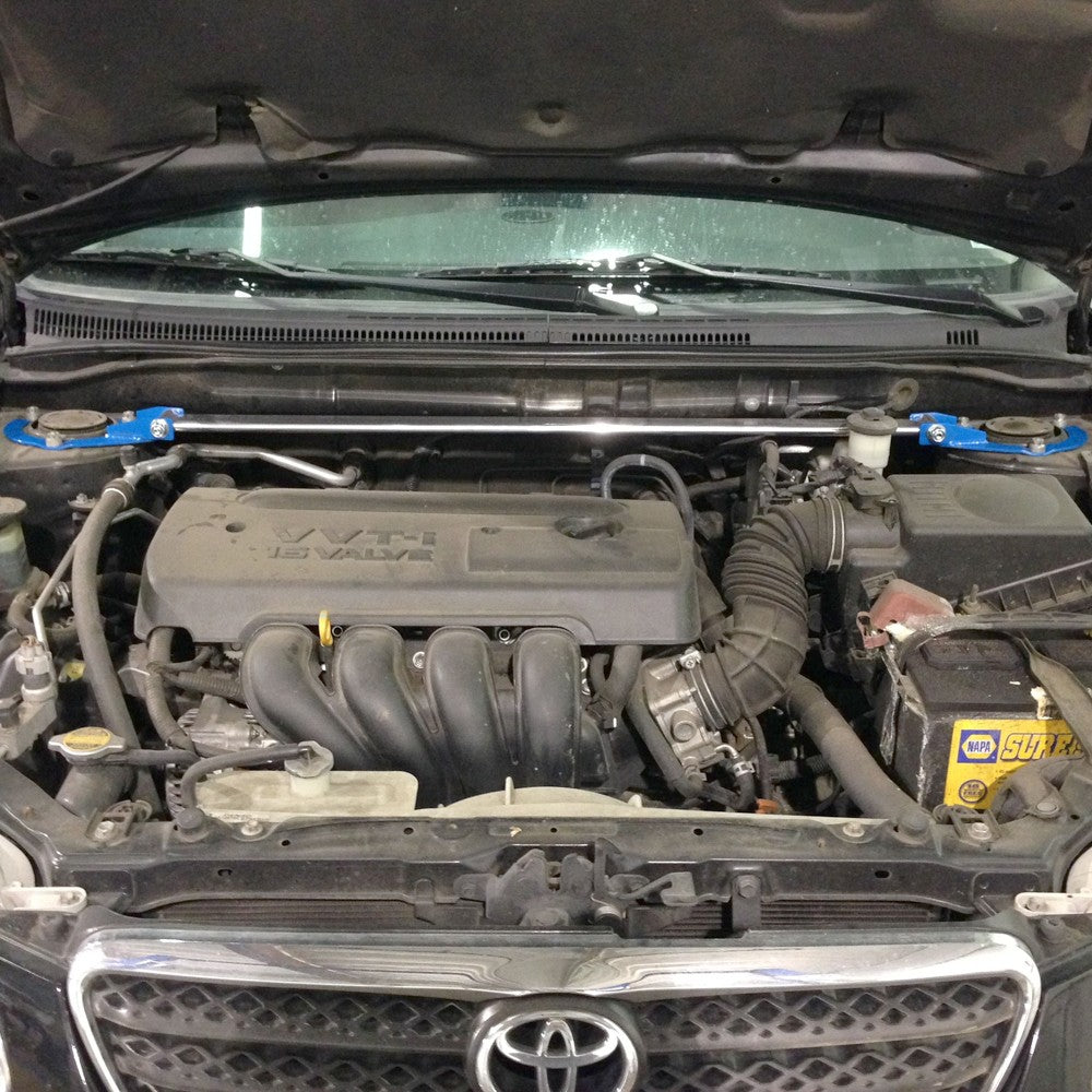 Megan Polish Front Upper Strut Bar Tower Brace For 03-08 Toyota Corolla/Matrix E130