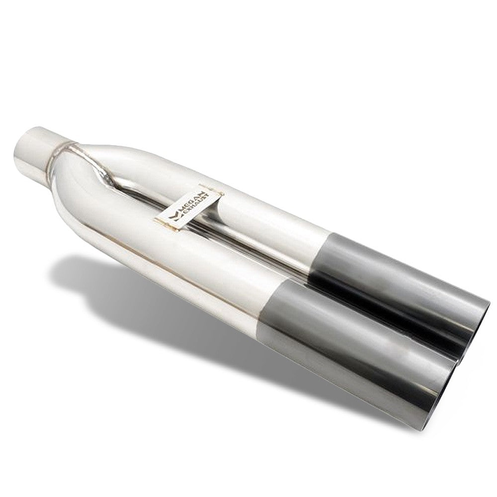 Megan Stainless 3" VIP Dual Straight Blast Exhaust Muffler Black Tip MR-UT-D3-BC