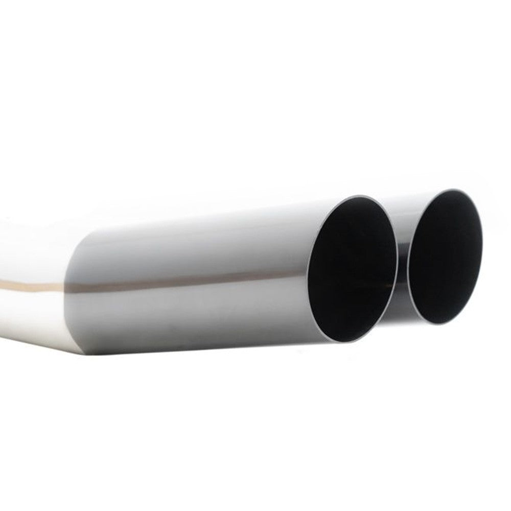 Megan Stainless 3" VIP Dual/Angled Cut Blast Style Exhaust Muffler Black Tip