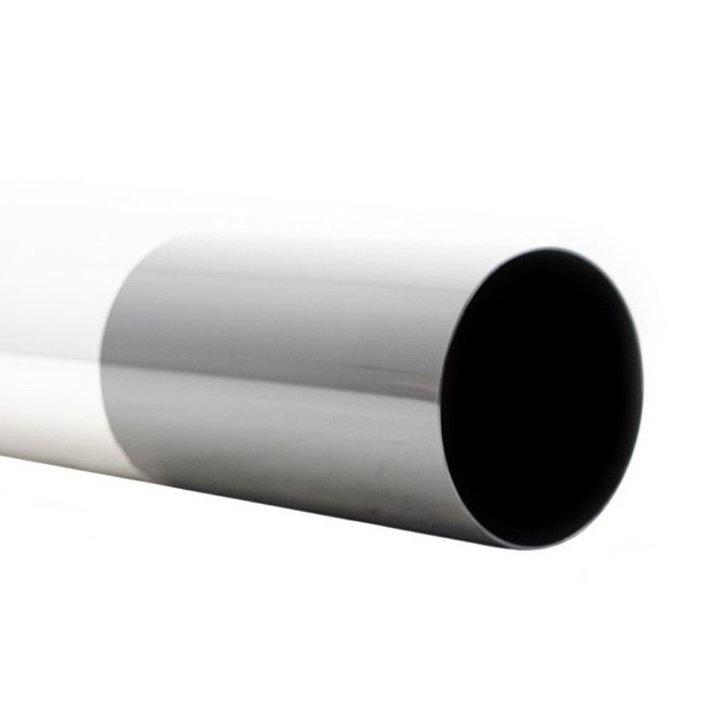 Megan Universal (Metallic/Black Chrome Straight Tip) 3" to 4" VIP Exhaust Blast Tube Muffler Tip