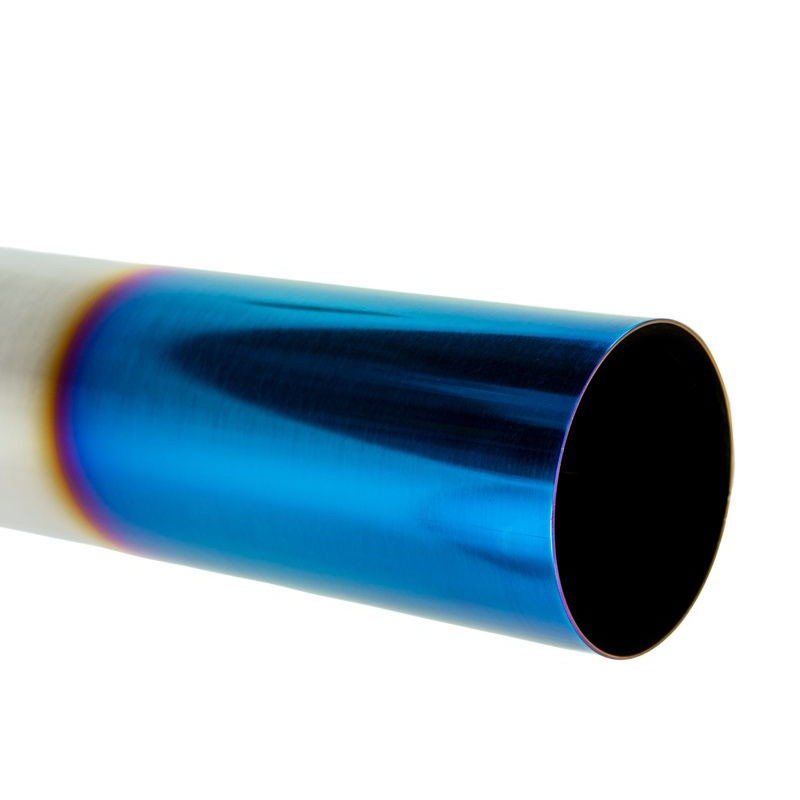 Megan 3"-4" Single Straight Burnt Blue Universal VIP Blast Exhaust Muffler Tip-Exhaust Parts-BuildFastCar