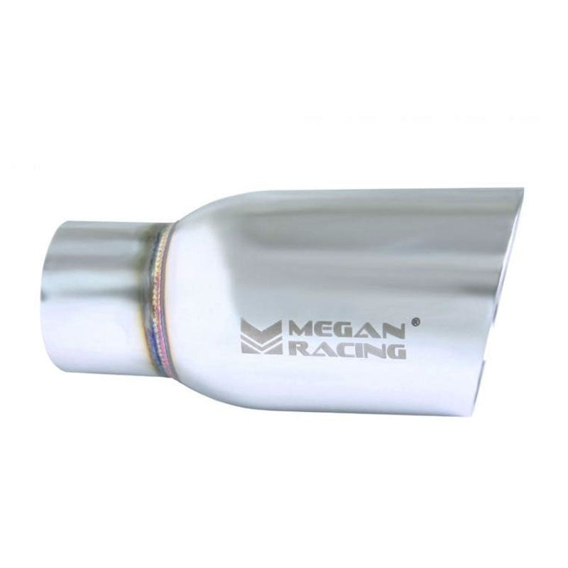 Megan 3.5" Rolled 2.5" Inlet Round Slanted Universal Muffler Tip-Exhaust Parts-BuildFastCar