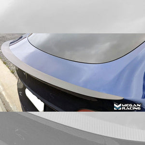 Megan OE Type Rear Truck Matte Black Carbon Spoiler Lip For 19+ Tesla Model Y