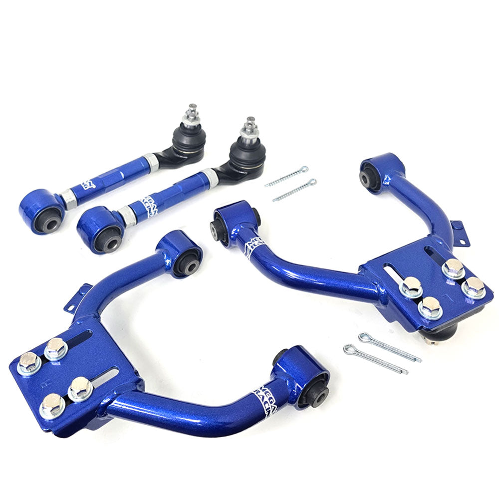 Megan Racing Blue Adjustable Front Rear Upper Camber Kit For 04-08 Acura TL-Suspension Arms-BuildFastCar