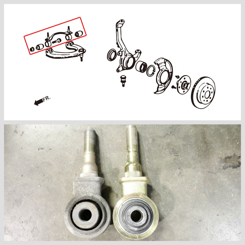 Megan Gold Steel Front Upper Control Arm Bushing For 92-95 Honda Civic EG EH EJ-Suspension Arms-BuildFastCar