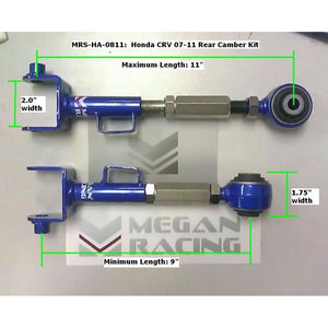 Megan Racing Blue Rear Upper Camber Control Arm Alignment Kit For 07-11 CR-V-Suspension Arms-BuildFastCar