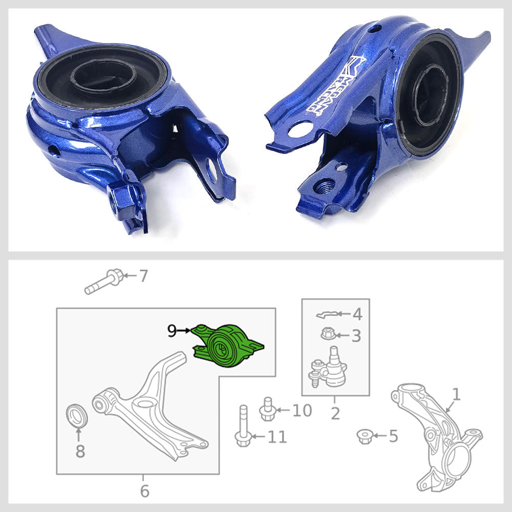 Megan Front Lower Arm Bracket Compliance Bushing Civic FC FK FK8 MRS-HA-1678-R