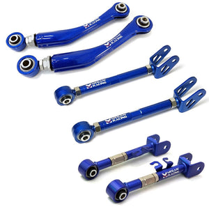 Megan Racing Blue Adjust Camber/Trailing/Control Arm Kit For 10-15 Genesis Coupe-Suspension Arms-BuildFastCar