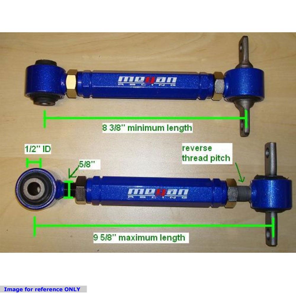 Megan Racing Blue Rear Camber Control Arms For 92-96 Lancer EVO/93-01 Mirage-Suspension Arms-BuildFastCar